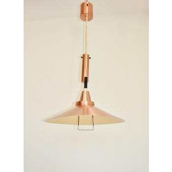 Vintage lampa wisząca DDR aluminium